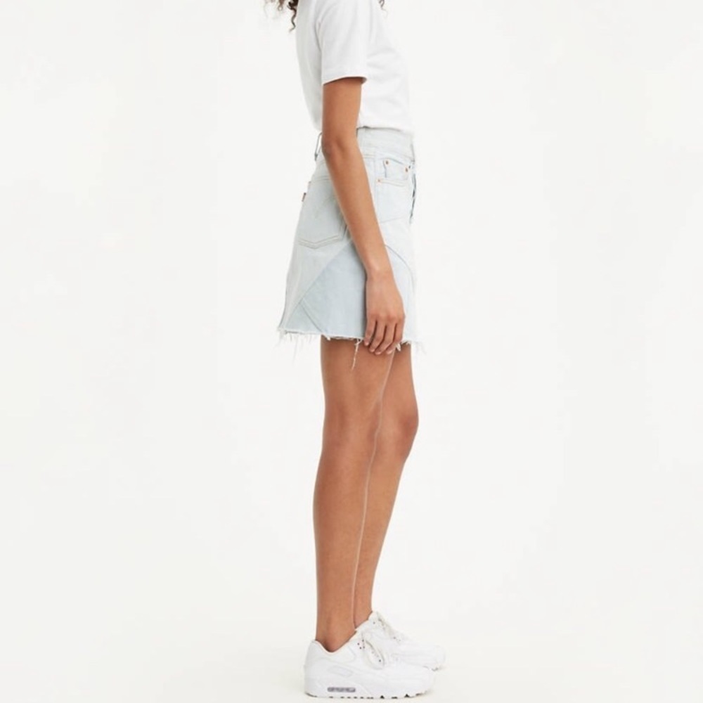 Levi’s BF high waist deconstructed jean skirt NWT - Picture 4 of 6
